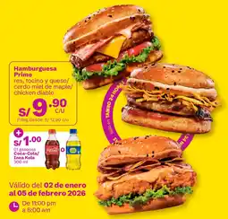 Tambo Hamburguesa Prime + Coca-Cola/Inca Kola oferta