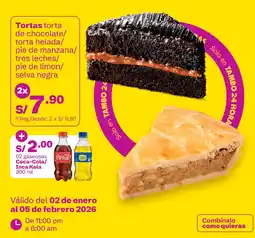 Tambo Tortas + Coca-Cola/Inca Kola oferta