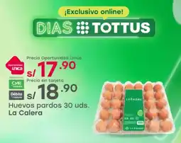 Tottus La Calera huevos pardos oferta