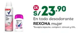 Tottus Rexona desodorante mujer oferta