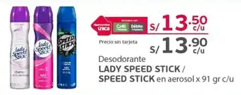 Lady Speed Stick / Speed Stick en aerosol