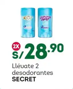 Tottus Secret desodorantes oferta