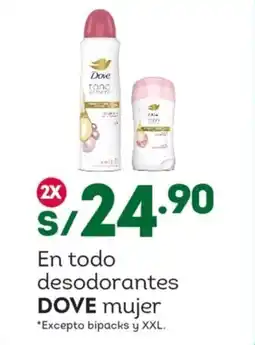 Tottus Dove mujer desodorantes oferta
