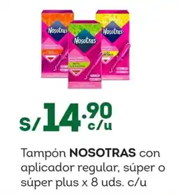Tottus Nosotras tampon con aplicador oferta