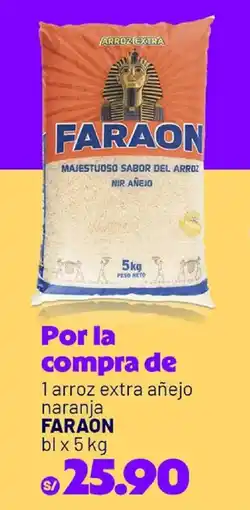 Plaza Vea Faraon arroz extra añejo oferta