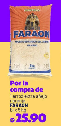 Plaza Vea Faraon arroz extra añejo oferta