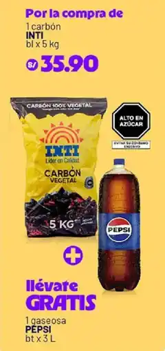 Plaza Vea Inti carbon + Pepsi oferta