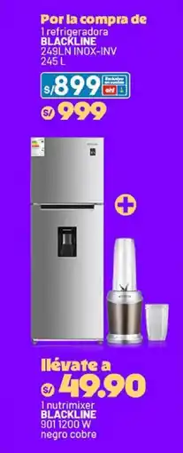 Plaza Vea Blackline refrigeradora + nutrimixer oferta