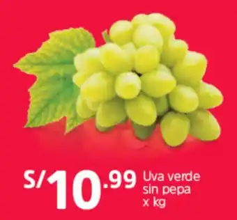 Plaza Vea Uva Verde Sin Pepa oferta