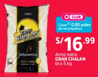 Plaza Vea Arroz Extra Gran Chalan 5kg oferta