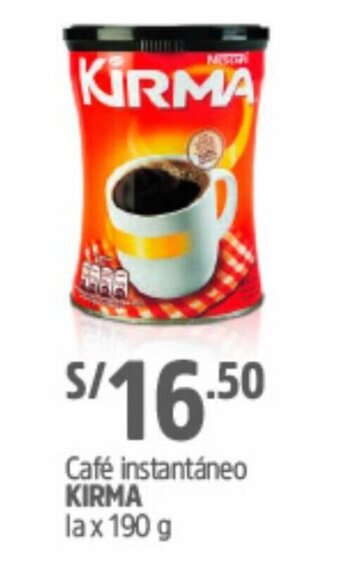 Plaza Vea Café Instantáneo Kirma 190g oferta