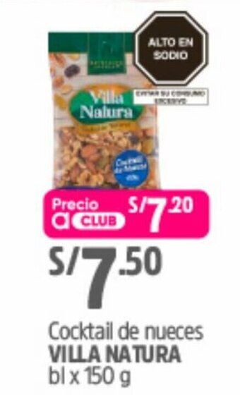 Plaza Vea Cocktail de Nueces Villa Natura 150g oferta