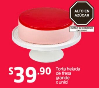 Plaza Vea Torta Helada de Fresa Grande oferta