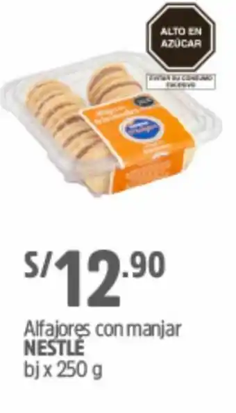 Plaza Vea Alfajores con Manjar Nestlé 250g oferta