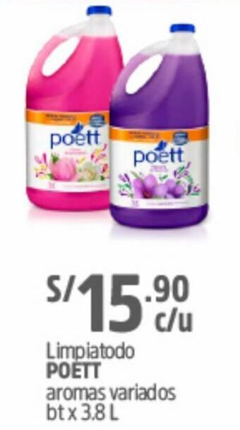 Plaza Vea Limpiatodo Poett 3.8L oferta