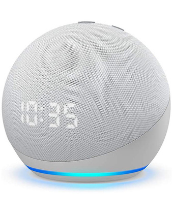 Tiendas EFE Parlante inteligente amazon echo dot 4 c/reloj y alexa - blanco oferta