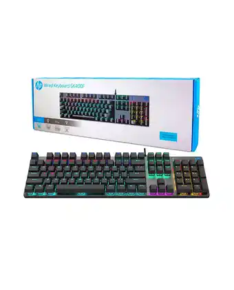 Tiendas EFE Teclado gamer hp mecánico gk400f - plateado oferta