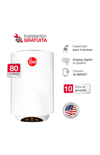 Tiendas EFE Terma eléctrica rheem ai smart 80 lt oferta