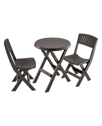 Tiendas EFE Mesa y 2 sillas plegables rimax - wengue oferta