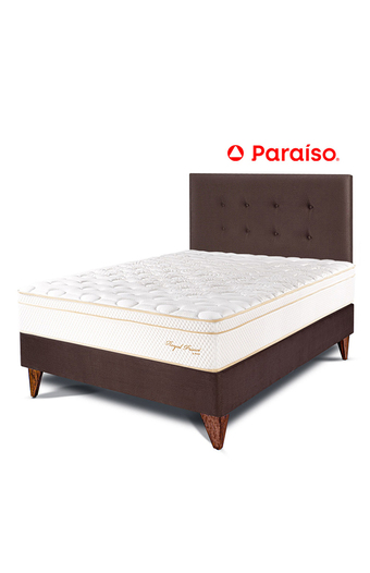 Tiendas EFE Dormitorio europeo royal prince 1.5 plaza + almohada + protector - chocolate oferta