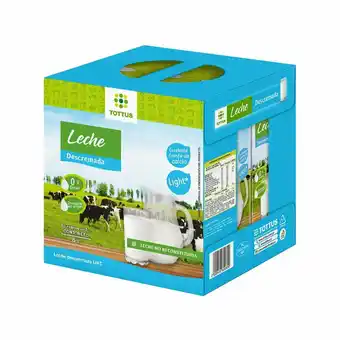 Tottus Leche descremada 1l oferta