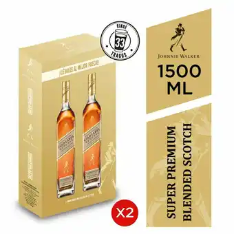 Tottus Two pack whisky gold label 750 ml oferta