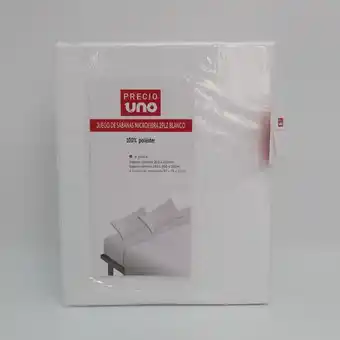 Tottus Juego de sabanas microfibra 2plz blanco oferta