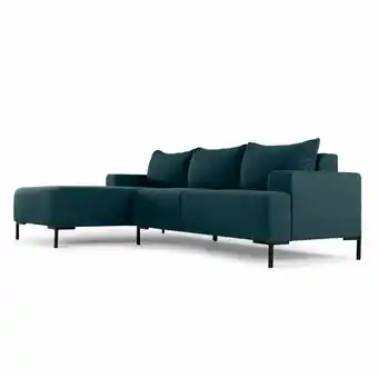Tottus Sofa chaise longue izquierdo oskar azul oferta