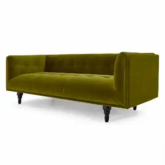 Tottus Sofa 3 cuerpos connor verde oliva oferta