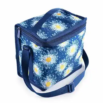 Tottus Lonchera block 360 azul margaritas oferta
