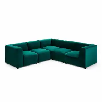 Tottus Sofa modular 5 cuerpos juno azul mar oferta
