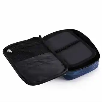 Tottus Cartuchera premium 360 camuflaje azul oferta