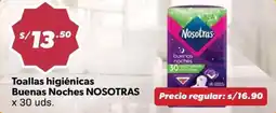Hiperbodega Precio Uno Nosotras toallas higiénicas buenas noches oferta
