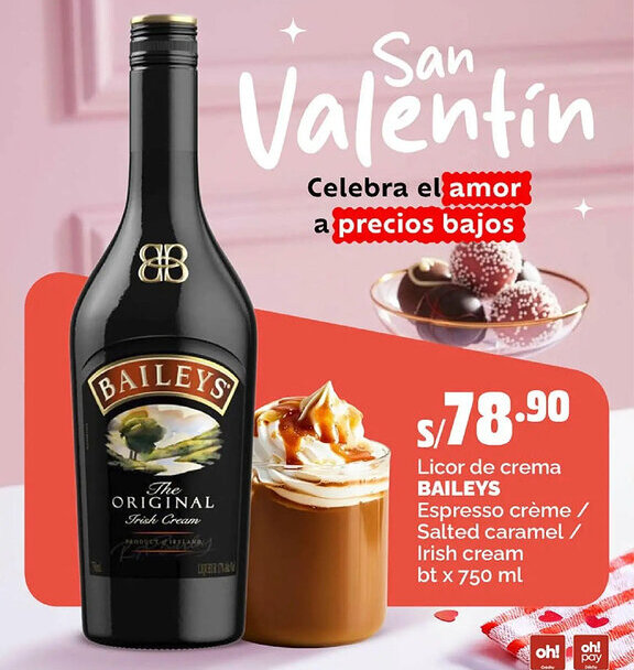 Plaza Vea Baileys licor de crema oferta