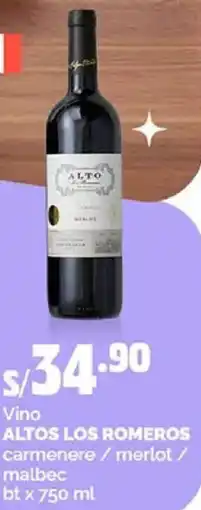 Plaza Vea Altos Los Romeros vino oferta