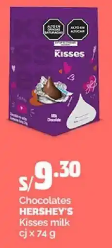 Plaza Vea Hershey's Kisses chocolates oferta