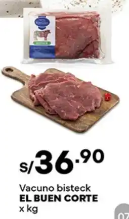 Plaza Vea El buen corte vacuno bisteck oferta