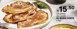 Plaza Vea El buen corte chuletas de cerdo oferta
