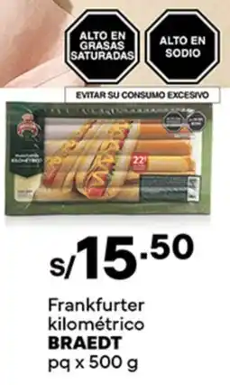Plaza Vea Braedt frankfurter kilométrico pg oferta