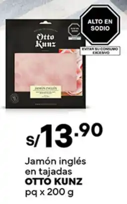 Plaza Vea Otto kunz jamón inglés en tajadas pq oferta
