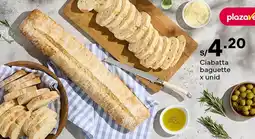 Plaza Vea Ciabatta baguette oferta