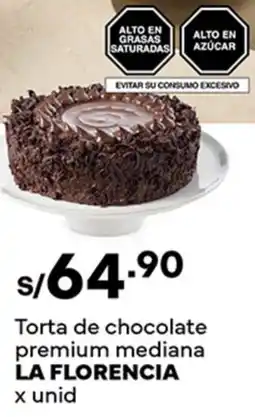 Plaza Vea La florencia torta de chocolate premium mediana oferta
