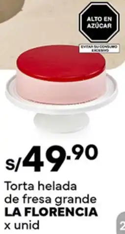 Plaza Vea La florencia torta helada de fresa grande oferta
