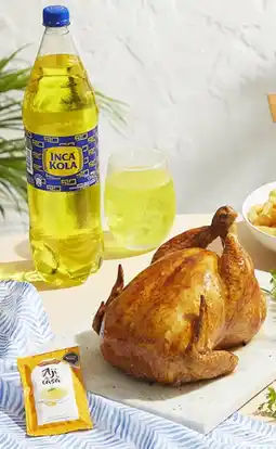 Plaza Vea Combo pollo rostizado + porción de papas fritas + inca kola/ coca-cola bt oferta
