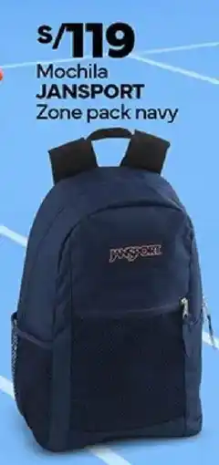 Plaza Vea Jansport mochila zone pack navy oferta