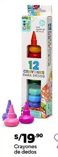Plaza Vea Crayones de dedos oferta