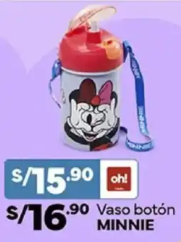 Plaza Vea Minnie vaso botón oferta