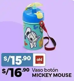 Plaza Vea Mickey mouse vaso botón oferta