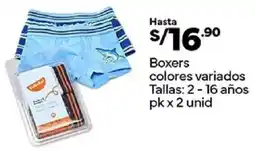 Plaza Vea Boxers colores variados oferta