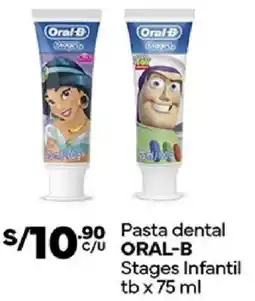 Plaza Vea Oral-B pasta dental stages infantil tb oferta